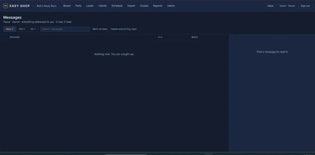 Per-event notification settings in Easy Shop, one switch per kind of notification